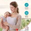 Paruu Hands Free Breast Pump P16, Wearable Breast Pump Electirc Portable with 4 Modes & 12 Levels, Max 309mmHg Strong Suction 19/21/24mm Flange Inserts Wearable Breastfeeding Pump, 2 PackNude