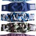 JoyDaog Reusable Dog Belly Bands for Male Dogs Diapers,5 Pack Premium Washable Dog Diapers Male Puppy Nappies Wrap,M