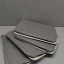 BALEINE 4 Pack Fabric Storage Bins for Shelves, Linen Storage Baskets for Organizing, Decorative Closet Bins for Clothes, Home (Grey, 15"x11"x9.5")