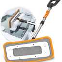 helloleiboo 39.8" Snow Brush for Car Extendable Snow Broom Detachable Ice Scrapers with 12-Inch 180 Pivoting Brush Head for Car Truck SUV (Orange)