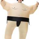 BROWNYEW Inflatable Sumo Wrestling Suits, Sumo Costume Adult, Blow up Costume, Inflatable Halloween Costumes for Men/Women