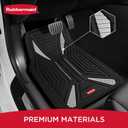 Rubbermaid Car Mat Full Set, Universal Trim-to-Fit Heavy-Duty Car Floor Mats 4-Piece Set for All Weather Protection Durable Rubber Mat for Cars, Trucks, SUVs & Vans-Gray