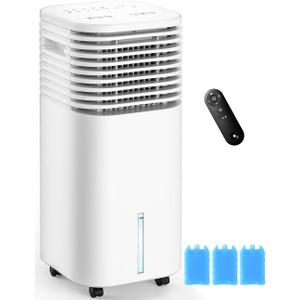 Windowless Air Conditioner, Swamp Cooler with 4 Modes & 3 Speeds, 15H Timer for Smart Auto-off, 2-Gal Tank for 20H Cooling, Remote, 120 Oscillating Portable Air Conditioners No Hose Needed
