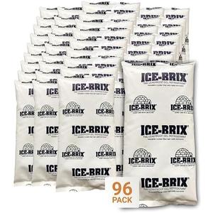 ICE-BRIX Ice Packs for Shipping 5 X 2 3/4" (96 pack bulk) Food-Safe Reusable Refrigerant Gel Ice Packs for Lunch Boxes, Coolers & Mailing Perishables; Instant Cold Packs for Shipping ICE-BRIX Ice Packs for Shipping 5 X 2 3/4" (96 pack bulk) Food-Safe Reusable Refrigerant Gel Ice Packs for Lunch Boxes, Coolers & Mailing Perishables; Instant Cold Packs for Shipping
