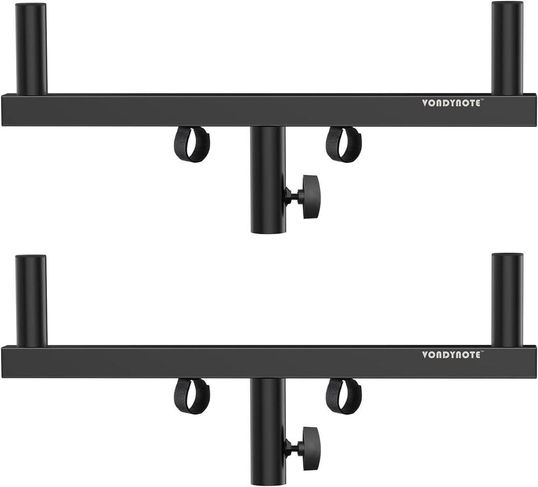 Vondynote Dual Speaker Pole Mount Mounting Fork Bracket Bar Adapter, Set of 2