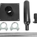 Generator Exhaust Extension Silencer Kit With Insulated Through-Wall Mounting Plate, Generator Exhaust Extended Muffler Kit For Generators Reduces Noise And Heat Transfer