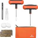 ETENWOLF Flat Tire Repair Kit with Plugs 16 Pcs, Heavy Duty Tire Plug Kit for Car, Motorcycle, ATV, Jeep, Truck, Tractor (Vivid Orange)