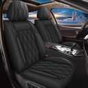 DISUTOGO Full Set Waterproof Leather Seat Covers for Jeep Cherokee 2014-2023, Custom Fit Car Seat Cushions for 5 Seats, Airbag Compatible Auto Seat Protectors (Black)