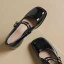 Stunner Women's Chunky Low Block Heels Dress Pumps Comfortable Closed Square Toe Mary Jane Pumps Black 40(8)