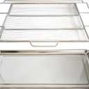 Upgraded Air Fry Tray, Compatible with Frigidaire 30" Ranges and Wall Ovens, Stainless Steel, Air Fry Basket & Oven Rack & Drip Pan, 25"L x 16"W x 1.75"H