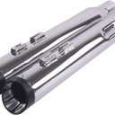 SHARKROAD 4" Chrome Slip-On Mufflers Exhaust Pipes For Harley Touring 2017-2023 Street Glide, Road Glide, Road King,Electra Glide, 21CB