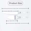 3 x Silver Crystal Cake Cutting Set for Wedding, 2-Piece Stainless Steel Cake Cutter Set, Clear Wedding Cake Knife Set, Cake Knife and Server Set, Cake Cutting Utensils with Faux Crystal Handle