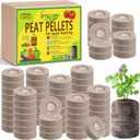 Legigo 100 Pcs 40mm Seed Starter Peat Pellets Pods for Seedlings- Compressed Seed Starting Pellets Seed Starter Pods Plugs Soil Peat Pods for Starting Seeds, Garden Planting Herb Flower Vegetables