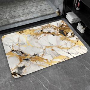 Bath Mat-Bathroom RugAbstract Marble Gold-Absorbent Non Slip Quick Dry Stain Resistant Easy to Clean Care Shower Rug for Bathtub Shower Room 1727.5Inch (43 * 70cm)