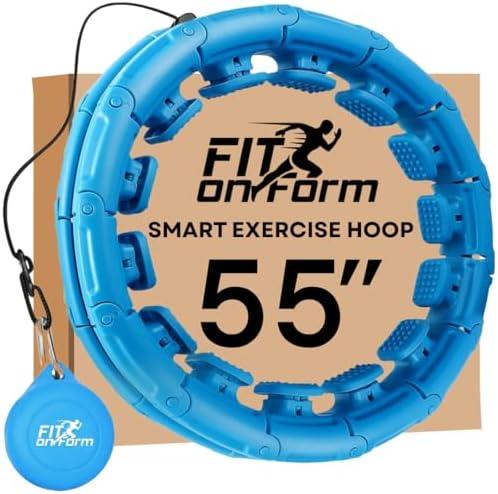 Infinity Weighted Hula Fit Hoop for Adult Weight Loss, 2 in 1 Smart Fitness Exercise Hoop for Women Abs Workout, Fit on Form 24/28/32 Detachable Knots