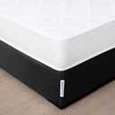 Box Spring Cover Queen Size, Alternates for Bed Skirt, Smooth and Elastic Woven Material Wrap Around 4 Sides of The Box Spring, Wrinkle & Fading Resistant, Washable, Dustproof, Black