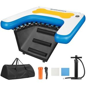 VIVOHOME Inflatable Dog Water Ramp Pool Float for Dogs Up to 255 Pounds Swimming Floating Ladder Steps for Boats Docks Lakes