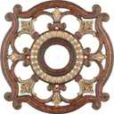 Livex Lighting 8216-63 Ceiling Medallion in Verona Bronze with Aged Gold Leaf Accents 0.1 x 0.1 x 1.5