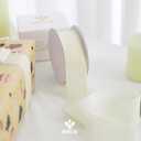 MEEDEE Ivory Velvet Ribbon 1-1/2 Inch Single Face Nylon Velvet Ribbon 10 Yards Spool Cream Ribbons for Christmas Tree, Gift Wrappig, Rustic Wreath, Velvet Bow, Hair Bows Making, Home Decor