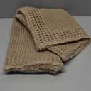 RESARE Waffle Bath Mat for Bathroom, Super Absorbent Bathroom Rugs Non Slip Machine Washable, Ultra Soft Quick Dry Boho Bath Rugs with Tassels for Floor, Upgraded Bordered Design, 24"x36" Brown
