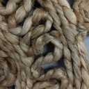 GRUHUM Handwoven 3ft Jute Area Rug Natural Fiber Round Handmade Boho Charm Farmhouse Rustic Vintage Soft Braided Rugs for Indoor EcoFriendly Kitchen Bedroom Living Room Hallways Enterways (3ft Circle)