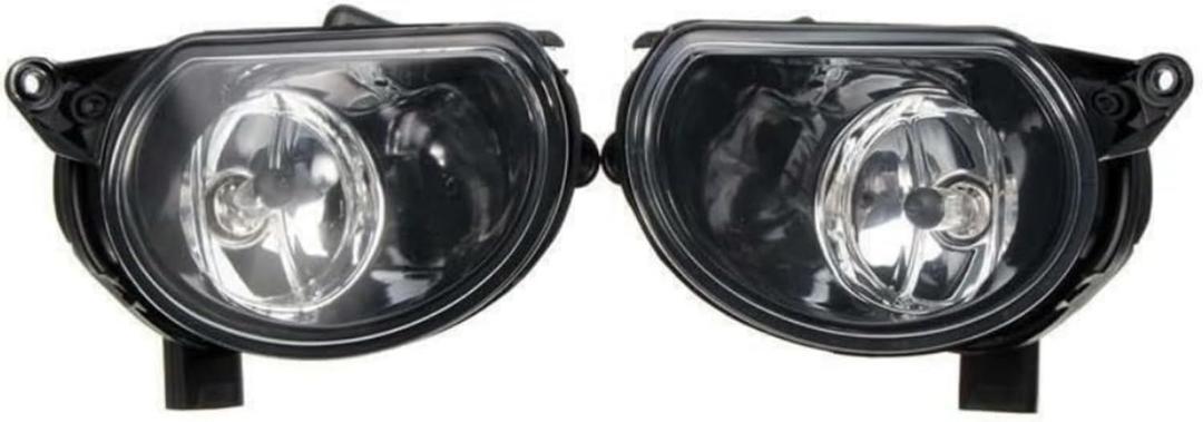 Pair of Front Fog Driving Lights with H11 Bulbs for 2007-2009 Audi Q7 2004-2008 A3 | Fits OE 8P0941699A 8P0941700A | Left + Right Replacement Lamps