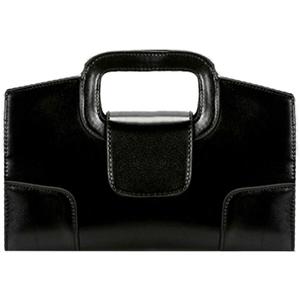 ZLMBAGUS Women Vintage Flap Tote Top Handle Satchel Handbags PU Leather Clutch Purse Shoulder Bag (Black)
