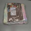 Rainbow Round Rug for Bedroom, 4Ft Fluffy Circle Area Rugs for Living Room, Shag Fuzzy Carpet for Kids Room, Nursery, Dorm, Classroom, Teen, Cute Baby Play Mat Home Decor Aesthetic