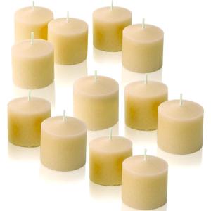French Vanilla Scented Votive Candles, Set of 12-1.25" Wax Candles for Home, Scented 10 Hour Burn Time - Aromatherapy, Spa Ambiance, Table Centerpieces & Home Dcor