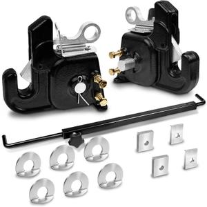 Upgraded Cat 1 Tractor Easy Change Quick Hitch System, Compatible with 3 Point Hitch Adapter, Tractor Hitch Faster Attach and Detach to Implements, Comes Stabilizer Bar, Black