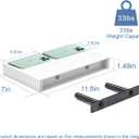 Floating Shelves for Wall White Shelves Bathroom, Bedroom and Living Room, Wall Shelves & Book Shelf, Hanging Shelf, Modern Wooden Wall-Mounted Small Floating Shelf, 12x7x1.5 in, Set of 2