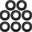 8 PCS 9 Inch Black Lazy Susan Turntable Bearing Plate, Lazy Susan Bearings Base, Lazy Susan Hardware, Easy Installation, Solid Metal Construction, for Home and Industrial, by GENHAKON