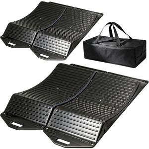 4Pack Tire Saver Ramps for Flat Spot and Flat Tire Prevention Tire Cradles Set with Interlock Design Plastic Car Ramps with Storage Carrying Bag for RV,Trailer,Truck