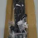 Curtain Rods 2 Pack 5/8 inch Black Curtain Rods for Windows 30 to 45 Inch with Brackets Easy to Install for Bedroom Living room Kitchen