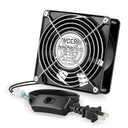 AC Axial 110V 120V 120mm x 38mm Dual Ball Big Airflow Fan for DIY Window Exhaust, Kitchen, Chicken Coop Ventilation, Electric Radiator, Greenhouse, Small Box Cooling