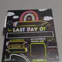 First and Last Day of School Sign Board, 14x11Double-Sided & Reusable Back to School Chalkboard Prek Signs Kindergarten 1st with Markers for Preschool Drycare Erase