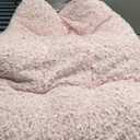 KSIIA Washable Dog Bed Deluxe Plush Dog Crate Beds Comfy Kennel Pad Anti-Slip Pet Sleeping Mat for Large, Jumbo, Medium, Small Dogs Breeds, 35" x 23", Pink