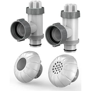 POOLHACKER Above Ground Pool Parts, Pool Accessories and Parts Includes Plunger Valve, Pool Inlet Nozzlet and Outlet Strainer Part Set, Above Ground Swimming Pool Plunger Valves Replacement Part