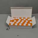 Juvale 50 Pack Empty Pill Bottles with Caps for Prescription Medication, 8-Dram Plastic Medicine Containers (Orange)