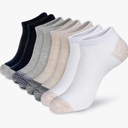 MONFOOT Men's/Women's Thin Cotton Low Cut Ankle Socks, Multipack 8 Pairs, L