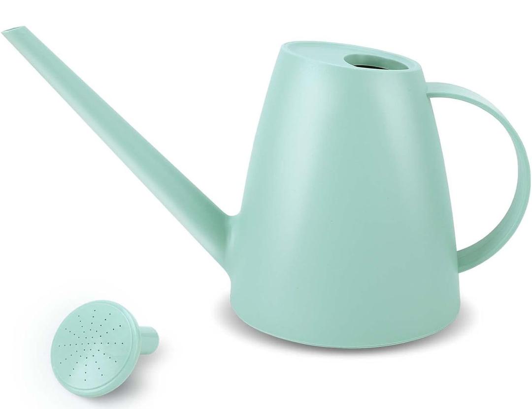 Watering Can for Indoor and Outdoor Plants - Long Spout Water Can for Garden, Flower, House Plants - 1.8L/1/2 Gallon (Green)