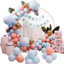 8FT Gold Round Backdrop Stand Large Circle Metal Floral Balloon Frame Wedding Arch Stand for Wedding, Birthday Party, Baby Shower, Graduation, Anniversary, Candy Tables Celebration