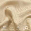 XWZO Beige Valances for Kitchen Windows Spillproof Antiwrinkle Jacquard Rectangle Textured Valance Curtains for Basement Bathroom Laundry Short Half Window Cafe Curtains,1 Piece, 60x15 Inch