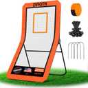 Lacrosse Rebounder net for Backyard, 4x7FT Adjustable Net with 5 Angles & Target Stripe,Durable Multi-Sport Practice Tool for Soccer Baseball Volleyball Training Equipment