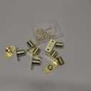 Pelopy 8 Pcs Inside Mount Curtain Rod Bracket 3/8" Bracket Set for 3/8" Rodding (Brass)