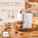 Standing Paper Towel Roll Holder Countertop for Coffee Lovers Women Men, Farmhouse Kitchen Decor and Accessories, Coffee Table Decor for Kitchen Home, 3D Hand-Painting Pattern, Metal