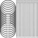 Tuanse 200 Pcs Wire Keychain Cable Stainless Steel Wire Ring Cable Heavy Duty Luggage Tags Loops Tag Keepers 2mm Twist Barrel(5.91 Inch Long)