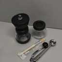 PARACITY Manual Coffee Bean Grinder with Ceramic Burr, Hand Coffee Grinder Mill Small with 2 Glass Jars( 11OZ per Jar) Stainless Steel Handle for Drip Coffee, Espresso, French Press, Turkish Brew