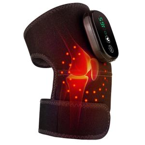 EDIFOLLY Knee Massager with Heat and Red Light, Knee Heating Pad for Relax, Cordless Heated Knee Brace Heated Knee Wrap 1 Packs Black