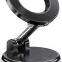 Vacuum Suction Magnetic Phone Holders for Your Car, 360 Adjustable Car Phone Holder, Suction Cup Car Phone Mount (Black)